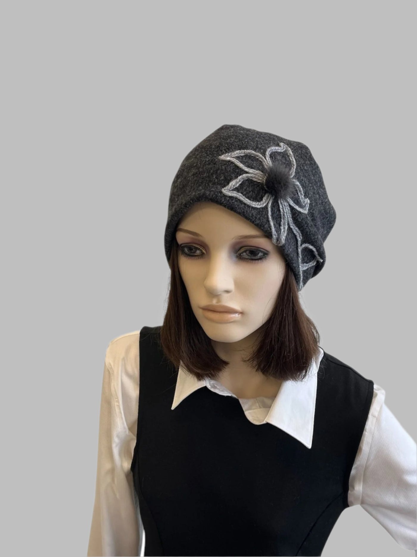 Felt Hat with Flower