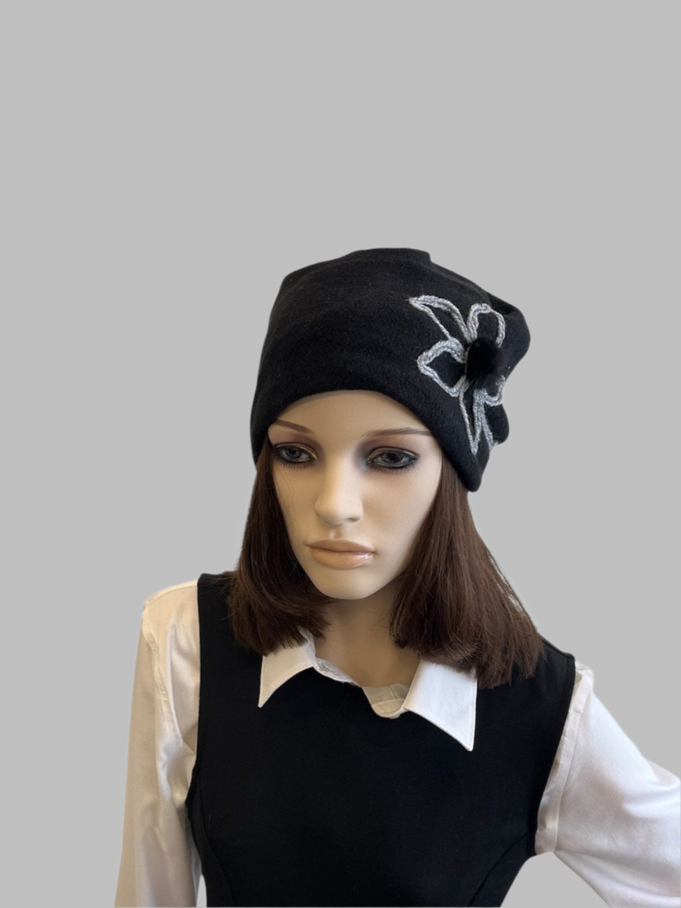 Felt Hat with Flower